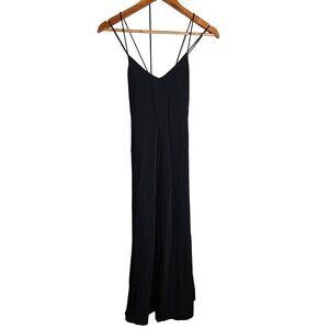 ARITZIA Wilfred Angelique Black Strappy Long Fully Lined Dress Women Size XXS